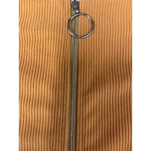 Cider Women's Corduroy Zipper Front Mini Skirt Ginger Plus Size 1XL Retro - Picture 7 of 11